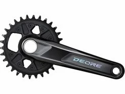 Shimano Deore FC-M6100-1 Kurbelgarnitur - 30 Z / 12-fach, Schwarz