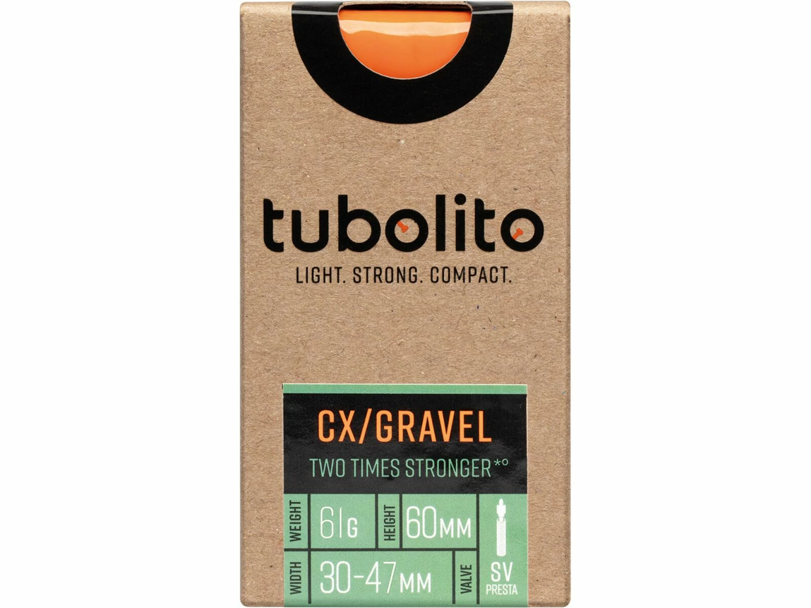 Tubolito Tubo CX/Gravel 60 Mm - 700C/650B X 30-47, Orange – Bild 2