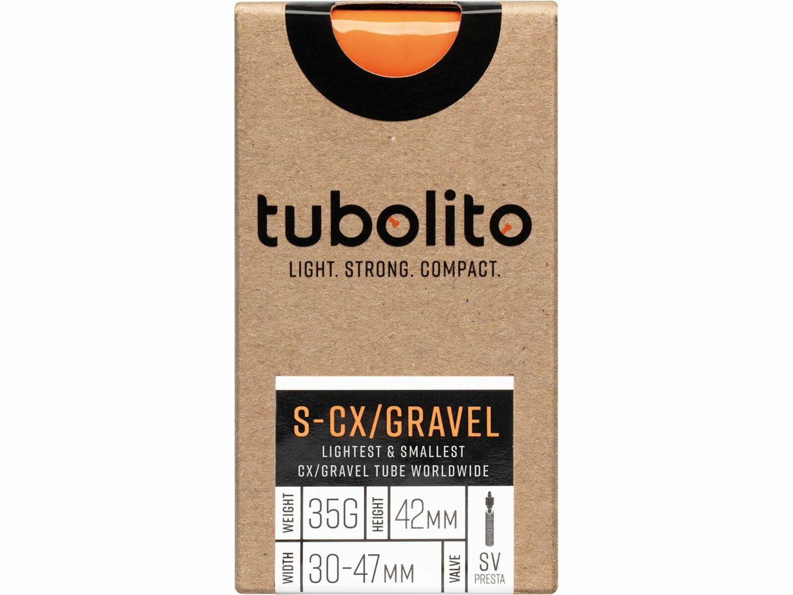 Tubolito S-Tubo CX/Gravel 42 Mm - 700C/650B X 30-47, Orange – Bild 2