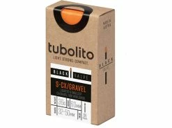 Tubolito S-Tubo CX/Gravel 60 Mm - 700C X 32-50 / Black Valve, Orange/black
