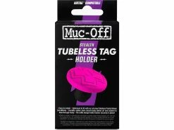Muc-Off Stealth Tubeless Tag Holder, Black/pink