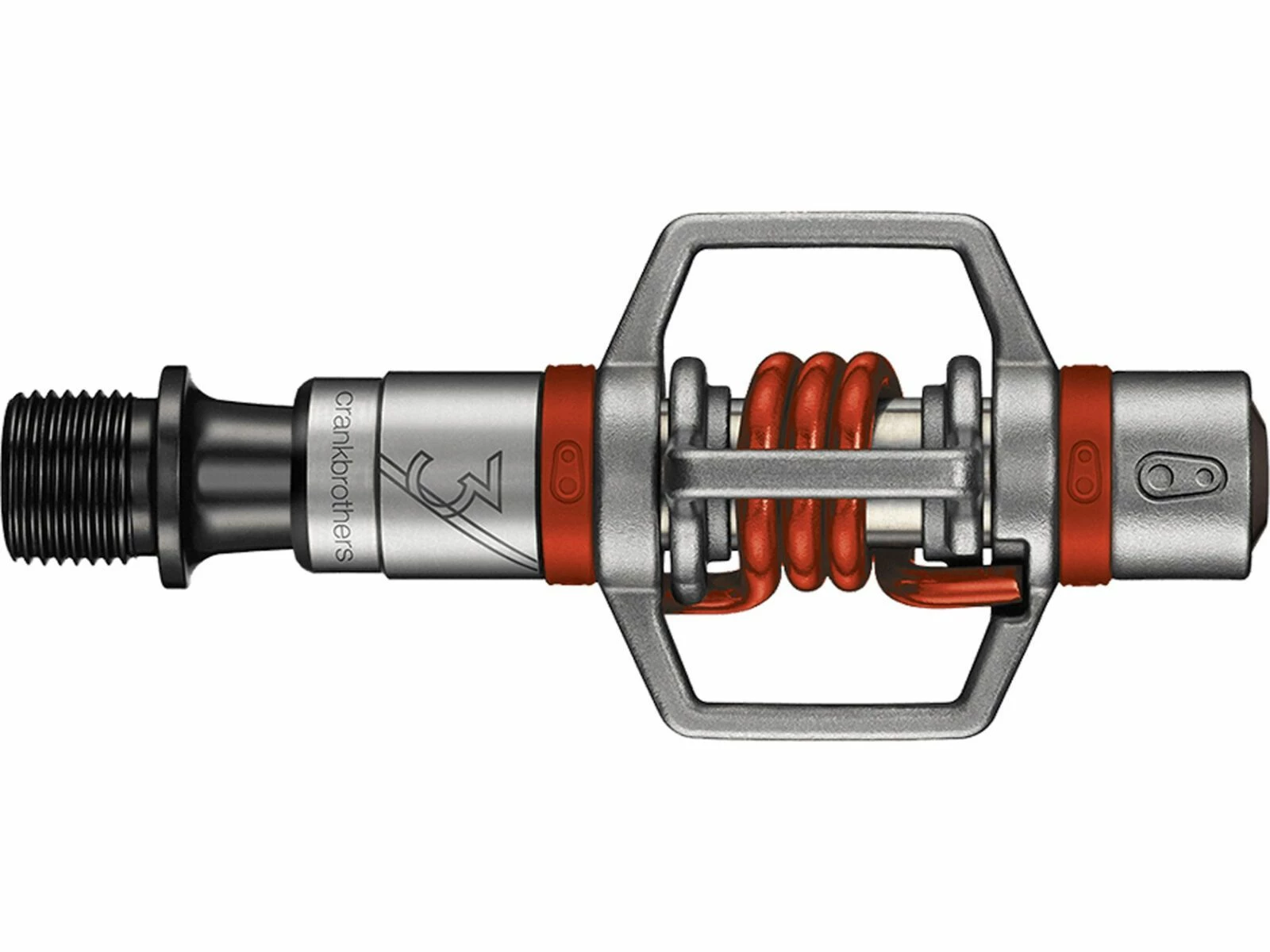Crankbrothers Eggbeater 3 Hangtag Version, Silber/rot