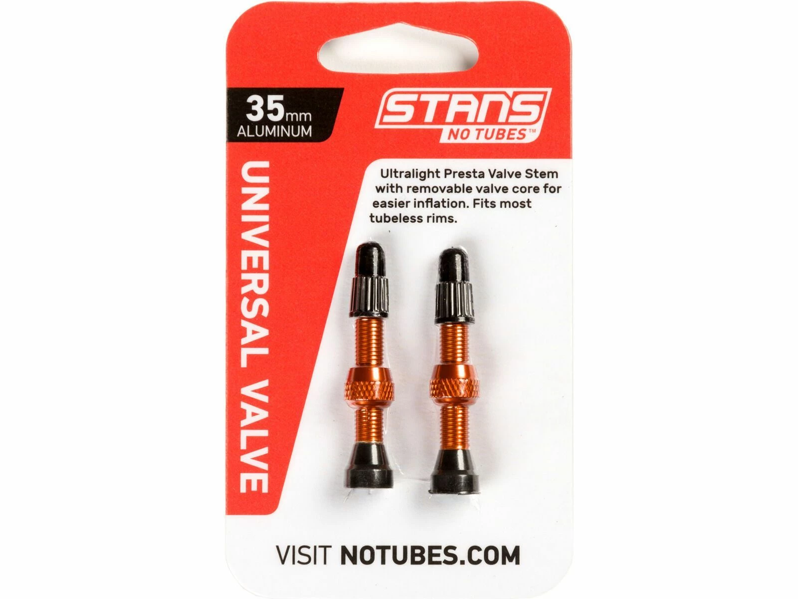 Stan's NoTubes Stan's NoTubes Universal Alloy Valve - 35 Mm, Orange – Bild 2